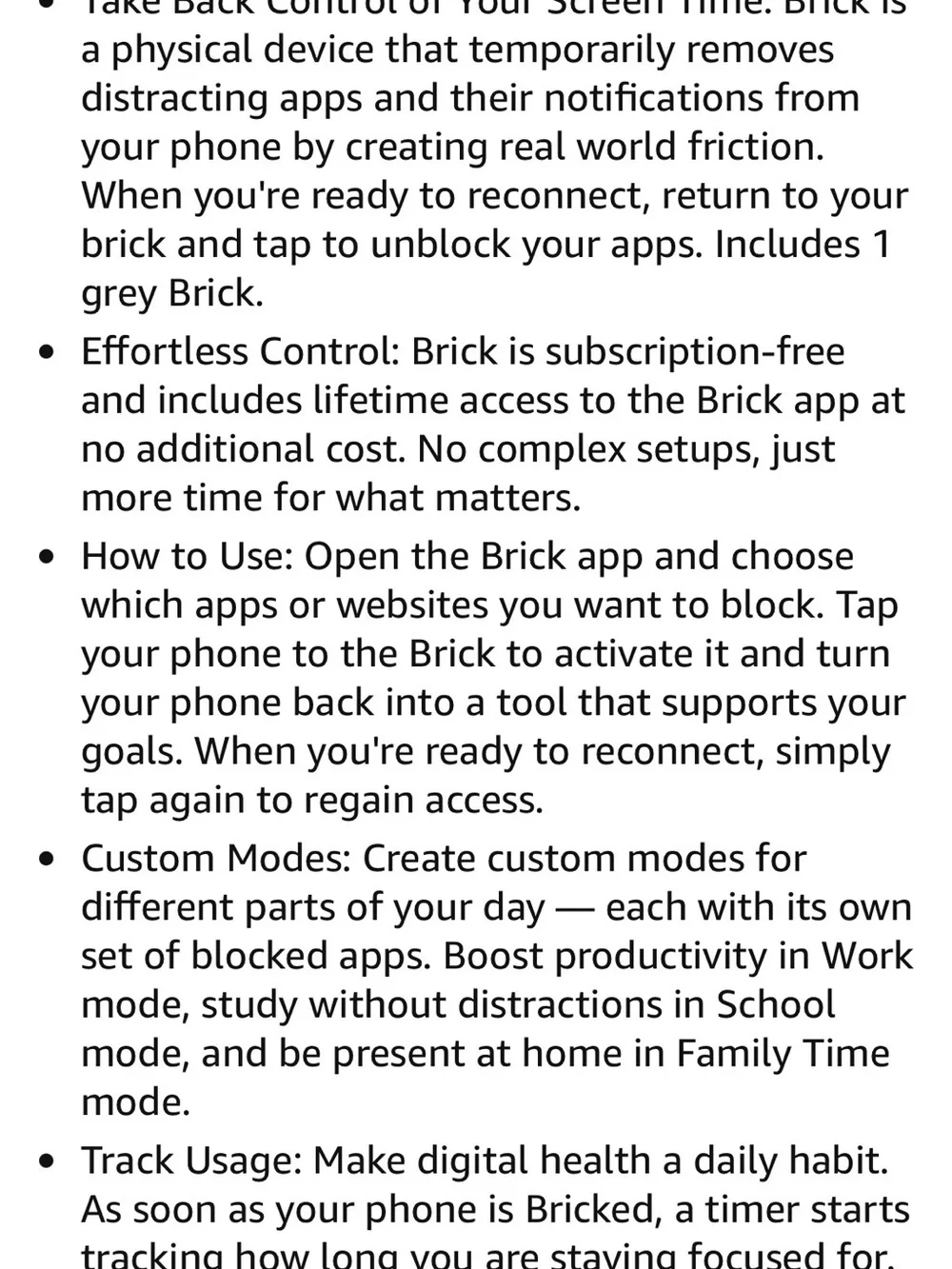 Brick Phone Access Blocker Device for Cell Phones - Subscription-Free Phone Lock